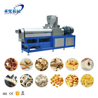 Aanpasbare automatische puff snack voedsel productielijn machine met 380v spanning