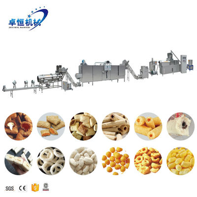 Aanpasbare automatische puff snack voedsel productielijn machine met 380v spanning