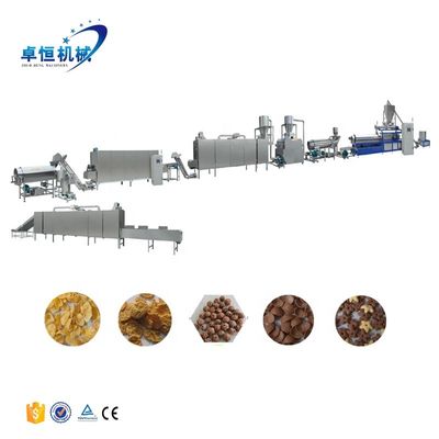 Maïsvlokken Puffing Snack Food Production Line Extruder Machine voor het maken van voedsel