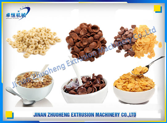 Maïsvlokken Puffing Snack Food Production Line Extruder Machine voor het maken van voedsel