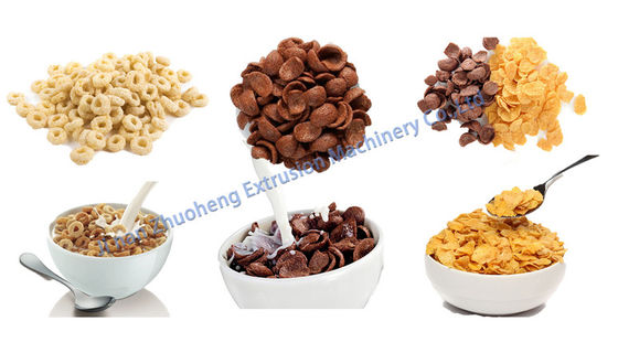 200-250 kg/uur Capaciteit Snack Food Maker voor ontbijt Cereal Corn Flakes Puff in Food