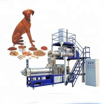 Grote capaciteit Twin Screw Extruder Pet Food Processing Machine voor 220v/380v/50Hz Spanning