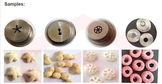 Video Uitgaande-inspectie verstrekt Maïs Puff Snack Food Making Extruder Machinery
