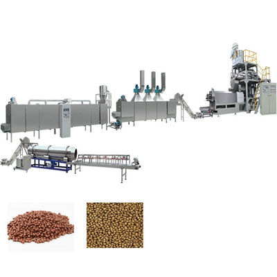 Machines voor de verwerking van diervoeders voor de productie van zwevende visvoederpellets in voedingsmiddelen en dranken