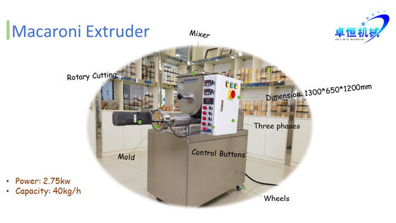 Makkelijke bediening Automatische korte pasta-extrudermachine met video-uitgaande inspectie