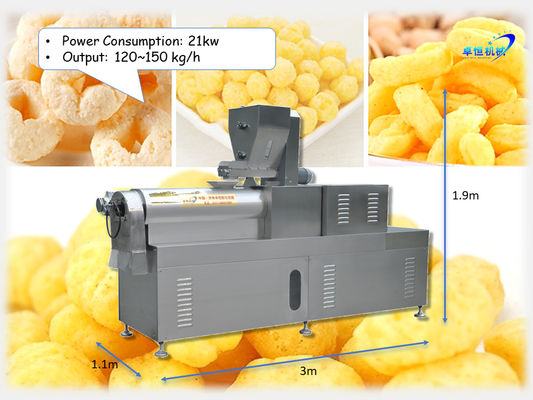 Automatische snelheid puffing snacks maken machine conditie roestvrij staal 201 304 materiaal