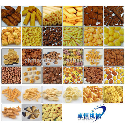 Corn Flakes Puff Snack Food Productielijn met 56KW Automatische Twin Screw Extruder