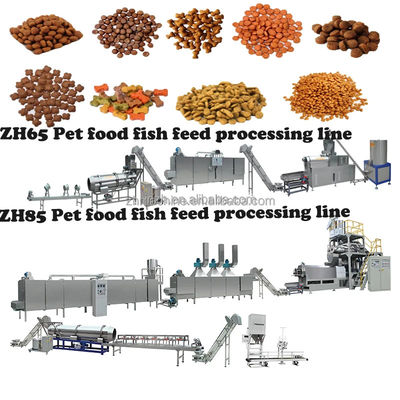 Max. capaciteit 120-150/250-300/500-800/1000-1200 kg/h Floating Fish Feed Extruder Machine