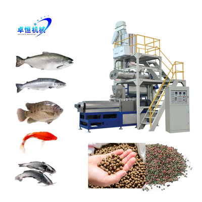 Floating Fish Feed Mill Pellet Extruder Machine met Siemens hoofdmotor uit Zhuoheng