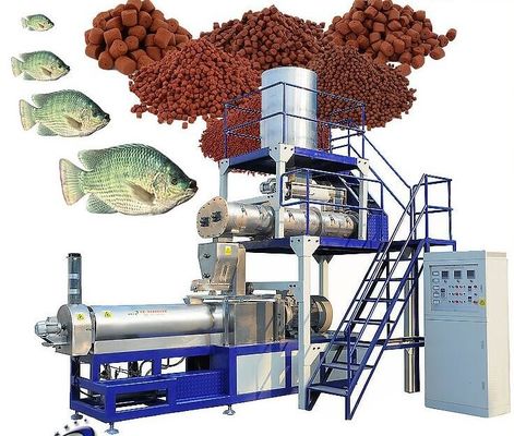 Zilveren zwevende en zinken visvoer pellet extruder machines met hoge technologie